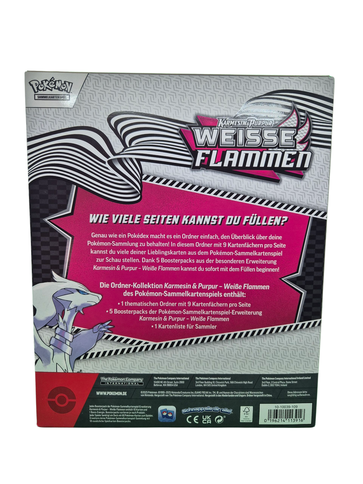 Pokémon Ordner-Kollektion – Weiße Flammen (Deutsch)