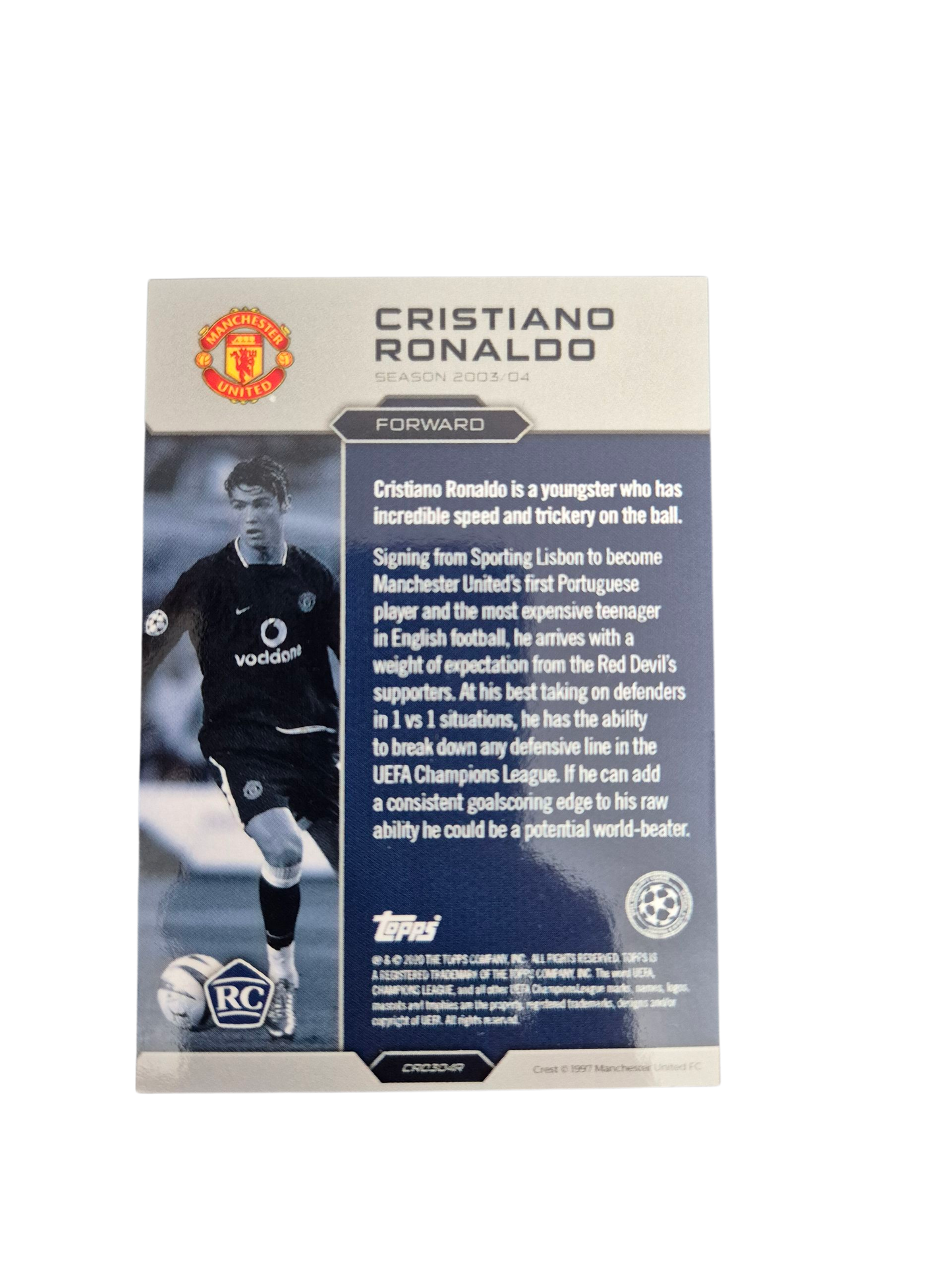 Cristiano Ronaldo – Rookie Card (Topps Lost Rookie Serie)