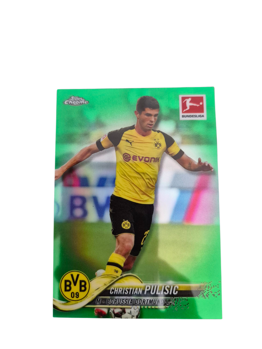 Christian Pulisic – Topps Chrome Bundesliga Green Refractor (#26/99, 2018)