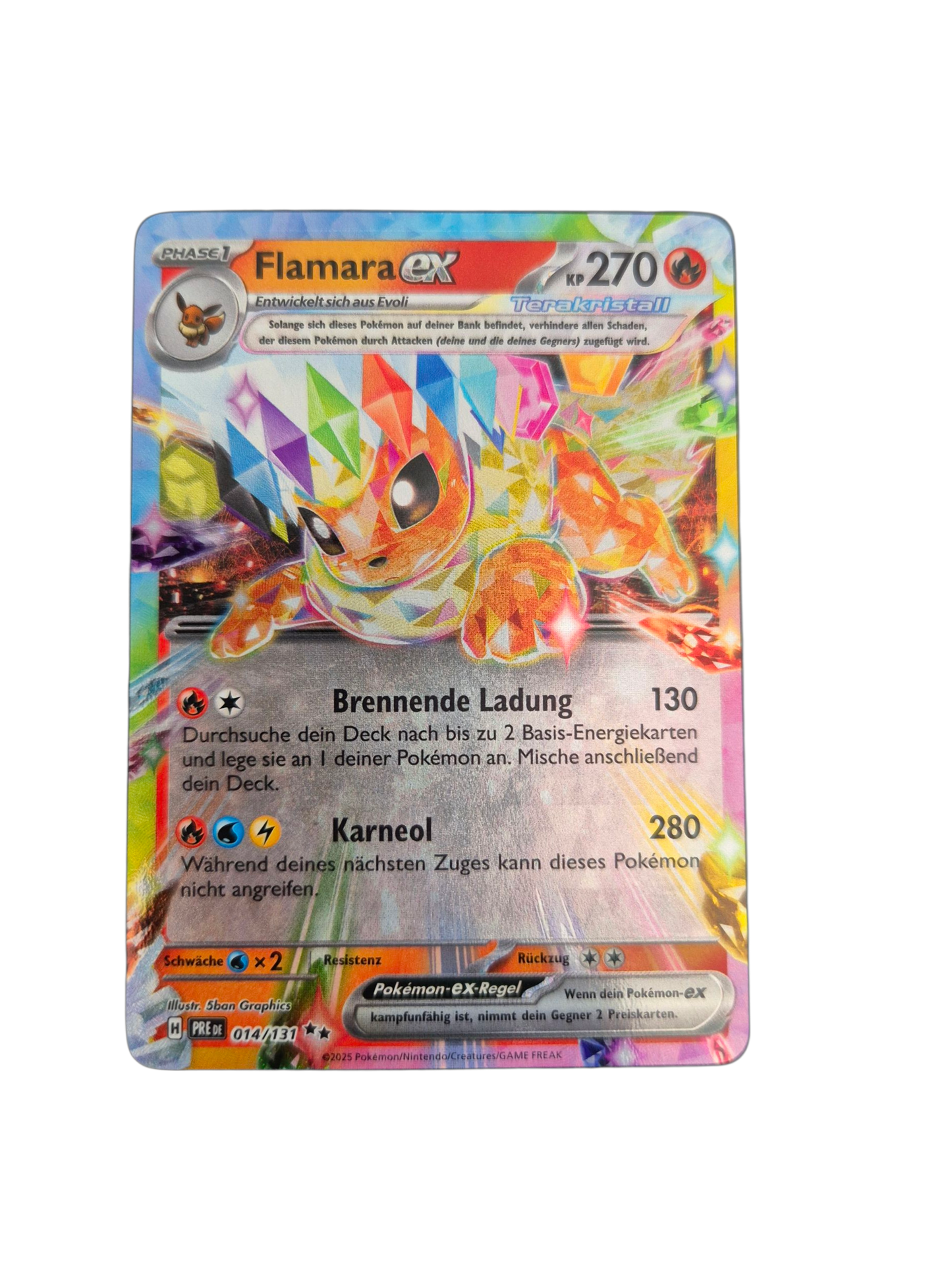 Flamara ex (Double Rare, Prismatische Entwicklungen) 014/131