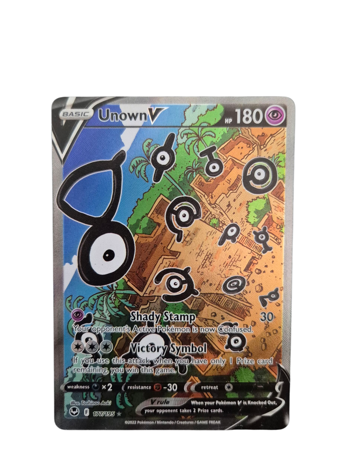 Unown V (Ultra Rare, Silver Tempest) 177/195