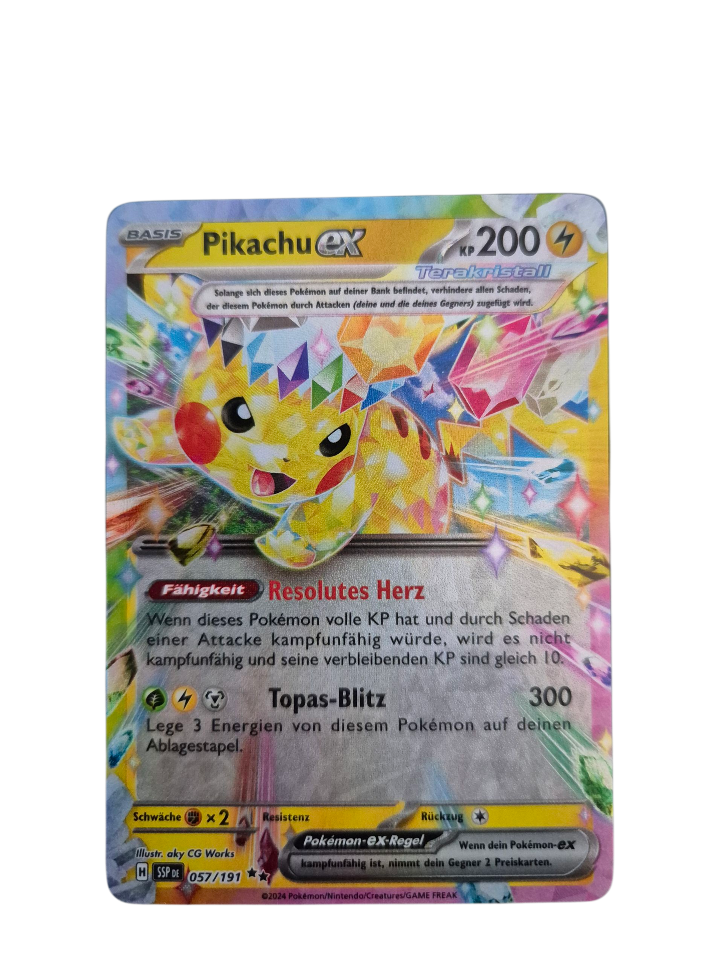Pikachu ex (Double Rare, Stürmische Funken) 057/191